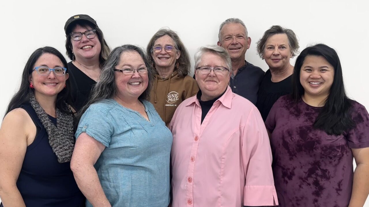 TVP group shot spring 2025, Sarah Wells Rolland, Julia Mann, Maria Andrade Troya, Karen Dubois, Judi Harwood, George Rolland, Katie Meili Messersmith, Zulema Seguel