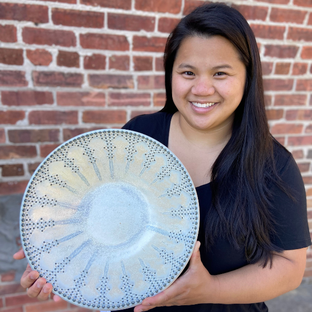 Katie Meili Messersmith square headshot with finished pot