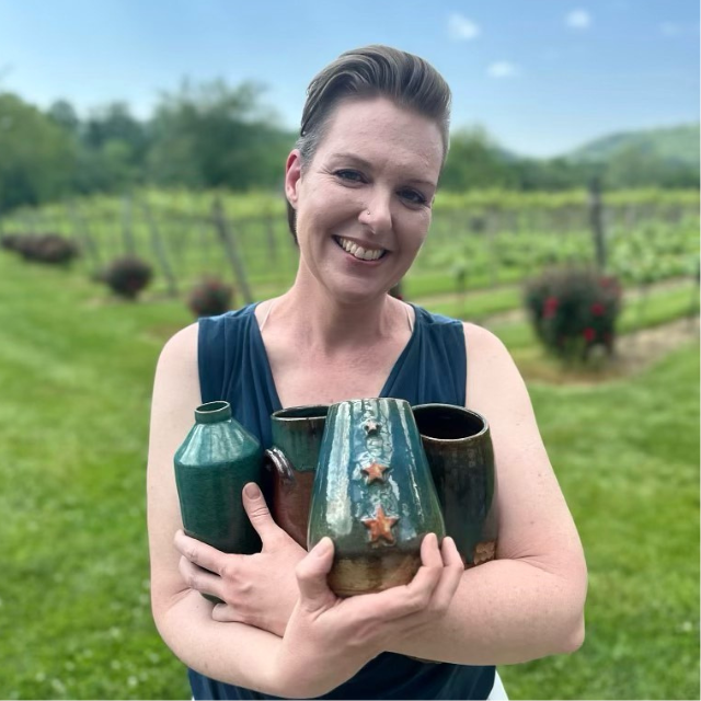 Kat Reeves square headshot with finished pots