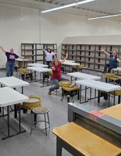 Teaching Center classroom set up with happy teachers