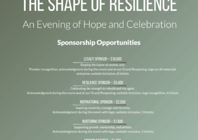 The Shape of Resilience Sponsorship package page 2