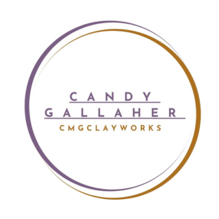 Candy Gallaher, CMG Clayworks logo, sponsor
