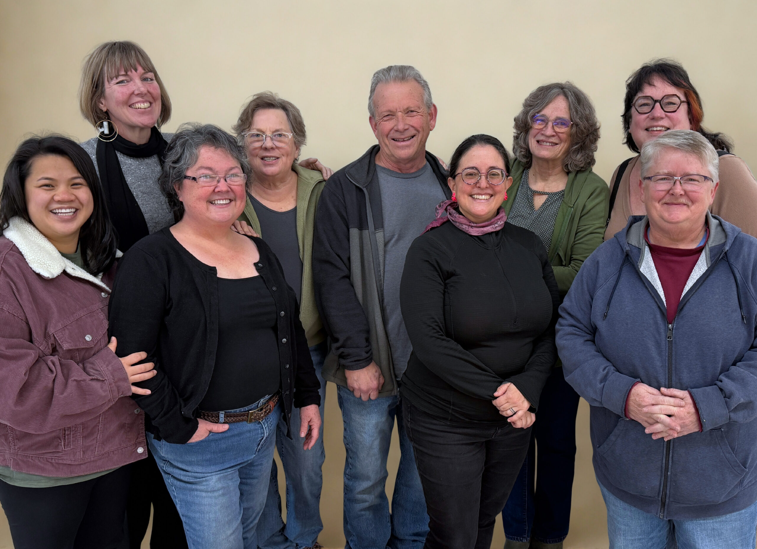 TVP group shot spring 2025, Sarah Wells Rolland, Julia Mann, Maria Andrade Troya, Karen Dubois, Judi Harwood, George Rolland, Katie Meili Messersmith, Zulema Seguel